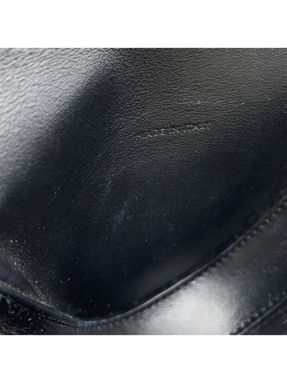 Celine Shoulder Bag Mini Triangle Logo Leather Pochette Black - Picture 10 of 10